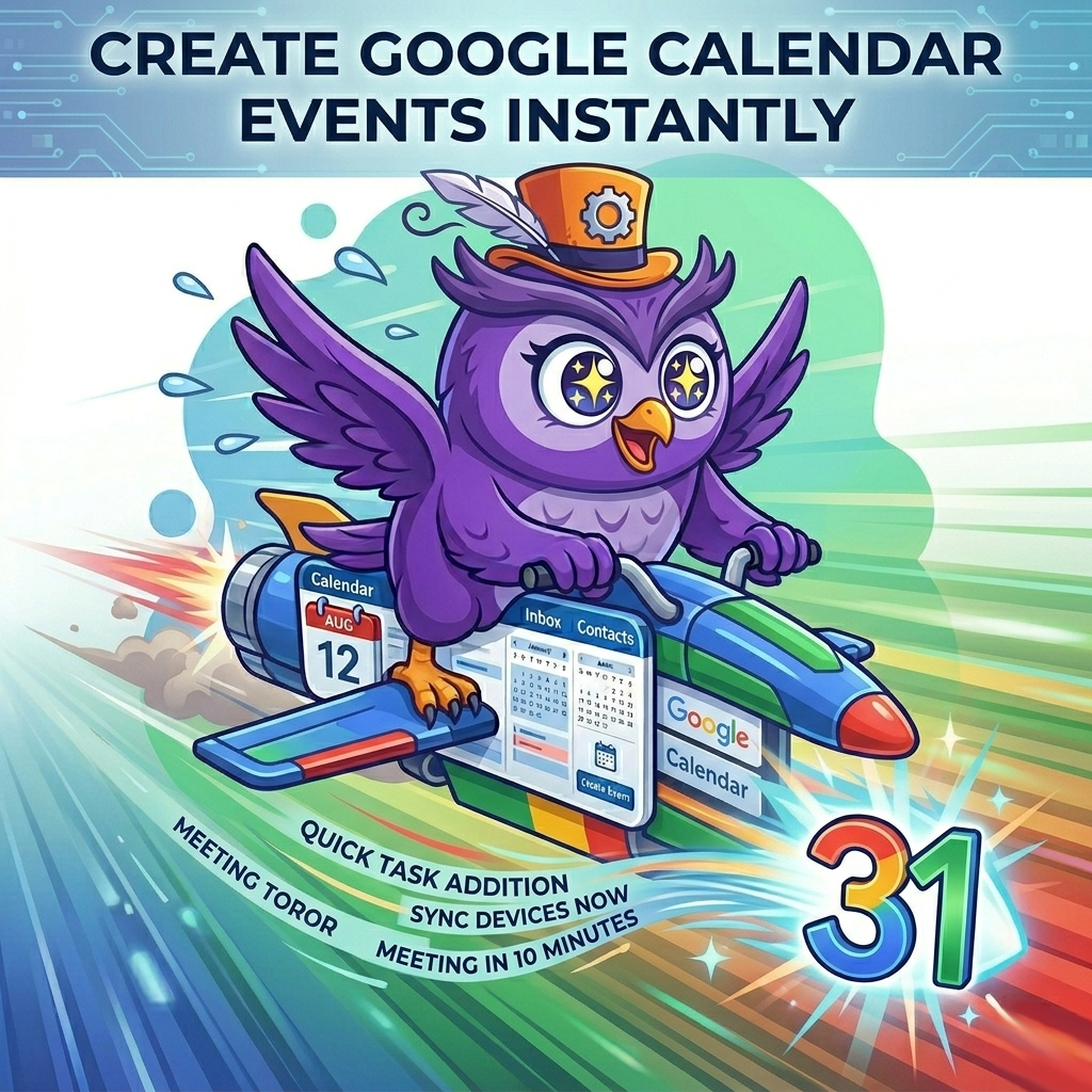 Convert Text to Google Calendar Event Instantly